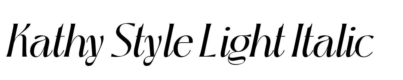 Kathy Style Light Italic